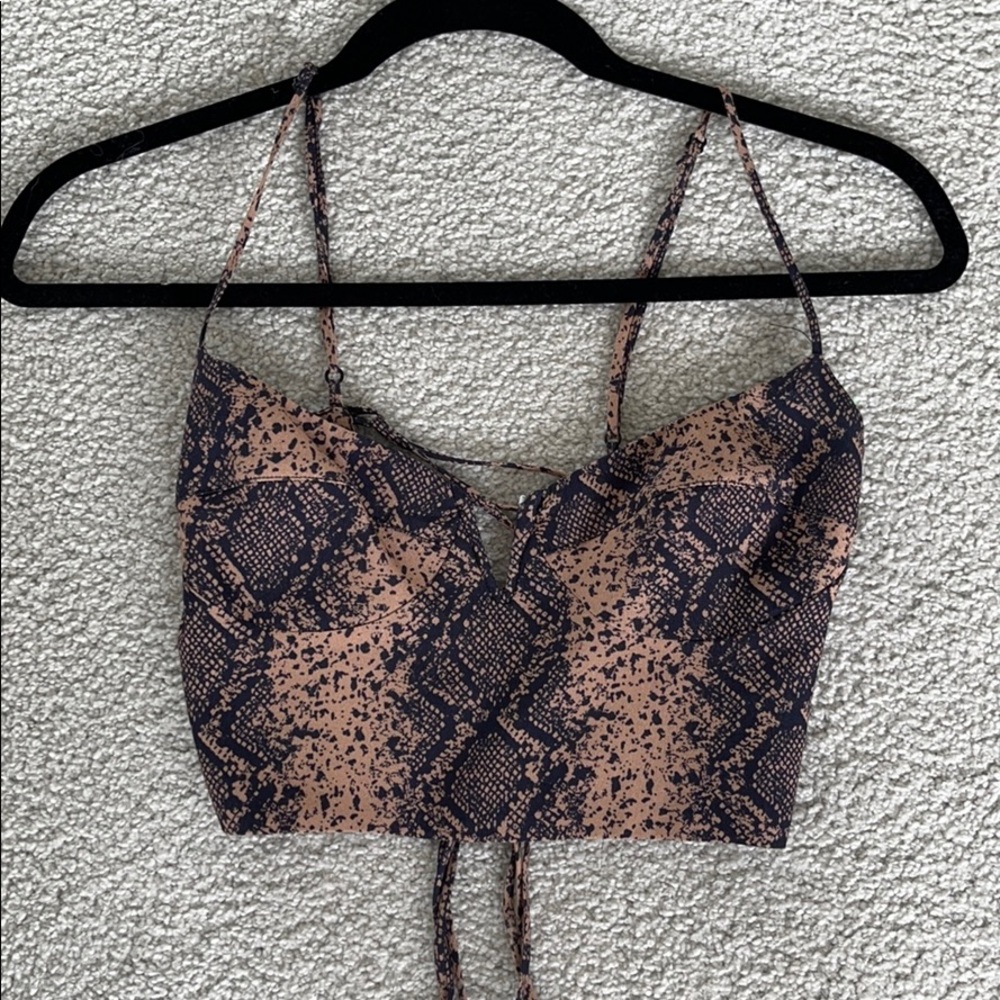 blue life crop top